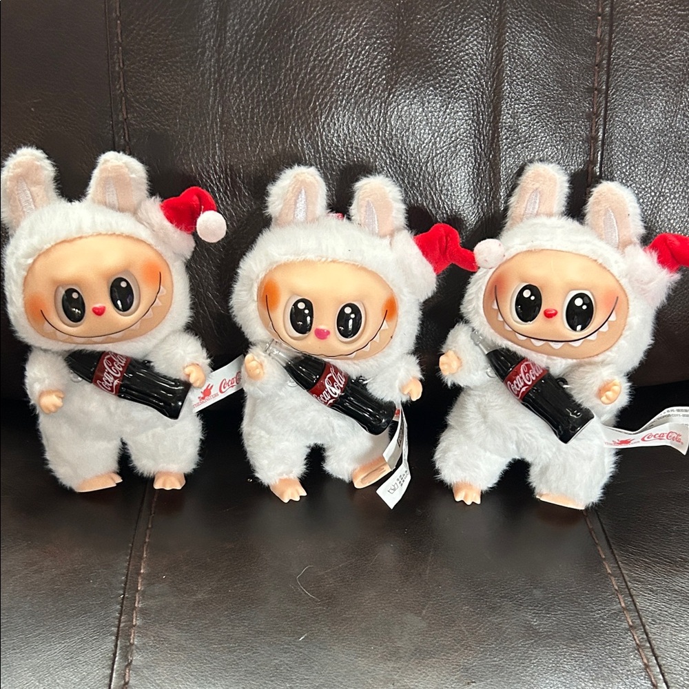 Coca Cola Bunny Plush Trio - White and Red $18 each! - Picture 1 of 3